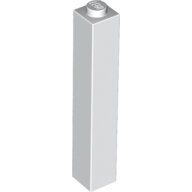 LEGO White Brick 1 x 1 x 5 - Solid Stud 2453b - 245301