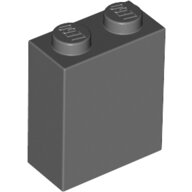 LEGO Dark Bluish Gray Brick 1 x 2 x 2 with Inside Stud Holder 3245c - 4210978
