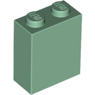 LEGO Sand Green Brick 1 x 2 x 2 with Inside Stud Holder 3245c - 6075623