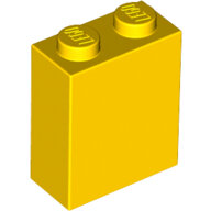 LEGO Yellow Brick 1 x 2 x 2 with Inside Stud Holder 3245c - 4121625