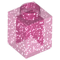 LEGO Glitter Trans-Dark Pink Brick 1 x 1 3005 - 6240549
