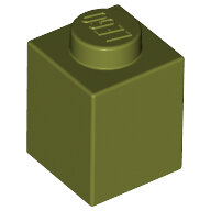 LEGO Olive Green Brick 1 x 1 3005 - 6058242