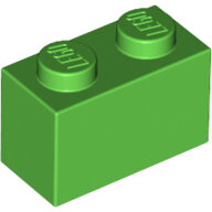 LEGO Bright Green Brick 1 x 2 3004 - 4647553