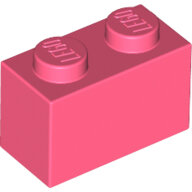LEGO Coral Brick 1 x 2 3004 - 6258572