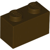 LEGO Dark Brown Brick 1 x 2 3004 - 4623774