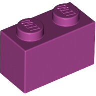 LEGO Magenta Brick 1 x 2 3004 - 4519195