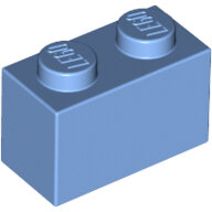 LEGO Medium Blue Brick 1 x 2 3004 - 4179833