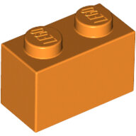 LEGO Orange Brick 1 x 2 3004 - 4121739