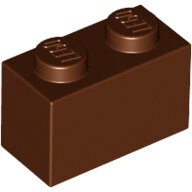 LEGO Reddish Brown Brick 1 x 2 3004 - 4211149