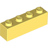LEGO Bright Light Yellow Brick 1 x 4 3010 - 6036232