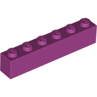 LEGO Magenta Brick 1 x 6 3009 - 6056382