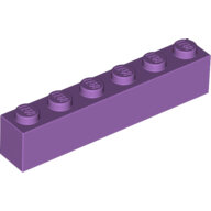 LEGO Medium Lavender Brick 1 x 6 3009 - 6107189
