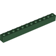 LEGO Dark Green Brick 1 x 12 6112 - 6252592