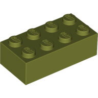 LEGO Olive Green Brick 2 x 4 3001 - 6016460