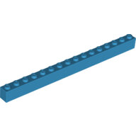 LEGO Dark Azure Brick 1 x 16 2465 - 6225540