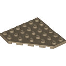 LEGO-Dark-Tan-Wedge-Plate-6-x-6-Cut-Corner-6106-6030845