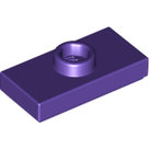 LEGO-Dark-Purple-Plate-Modified-1-x-2-with-1-Stud-with-Groove-and-Bottom-Stud-Holder-(Jumper)-15573-6092604