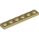 LEGO-Tan-Plate-1-x-6-3666-4124067