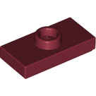 LEGO-Dark-Red-Plate-Modified-1-x-2-with-1-Stud-with-Groove-and-Bottom-Stud-Holder-(Jumper)-15573-6092597