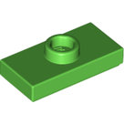 LEGO-Bright-Green-Plate-Modified-1-x-2-with-1-Stud-with-Groove-and-Bottom-Stud-Holder-(Jumper)-15573-6314378