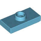 LEGO-Medium-Azure-Plate-Modified-1-x-2-with-1-Stud-with-Groove-and-Bottom-Stud-Holder-(Jumper)-15573-6331949