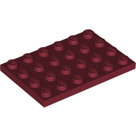 LEGO-Dark-Red-Plate-4-x-6-3032-6020122