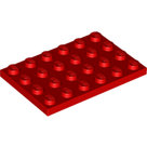 LEGO-Red-Plate-4-x-6-3032-303221