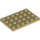 LEGO-Tan-Plate-4-x-6-3032-4114001
