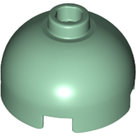 LEGO-Sand-Green-Brick-Round-2-x-2-Dome-Top-Hollow-Stud-with-Bottom-Axle-Holder-x-Shape-+-Orientation-553c-6278544