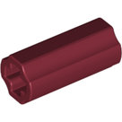 LEGO-Dark-Red-Technic-Axle-Connector-2L-(Smooth-with-x-Hole-+-Orientation)-6538c-6331093