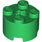 LEGO-Green-Brick-Round-2-x-2-with-Axle-Hole-3941-4251378