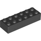 LEGO-Black-Brick-2-x-6-2456-245626