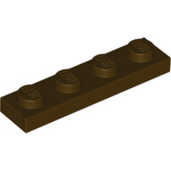 LEGO Dark Brown Plate 1 x 4 3710 - 6252667 LEGO Dark Brown Plate 1 x 4 3710 - 6252667
