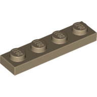 LEGO Dark Tan Plate 1 x 4 3710 - 4626904 LEGO Dark Tan Plate 1 x 4 3710 - 4626904