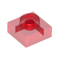 LEGO Trans-Red Plate 1 x 1 3024 - 6252042 LEGO Trans-Red Plate 1 x 1 3024 - 6252042