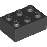 LEGO Black Brick 2 x 3 3002 - 300226 LEGO Black Brick 2 x 3 3002 - 300226