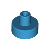 LEGO Dark Azure Tile, Round 1 x 1 with Bar and Pin Holder 20482 - 6223733