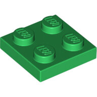 LEGO Green Plate 2 x 2 3022 - 302228 LEGO Green Plate 2 x 2 3022 - 302228