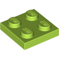 LEGO Lime Plate 2 x 2 3022 - 4537937 LEGO Lime Plate 2 x 2 3022 - 4537937