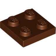 LEGO Reddish Brown Plate 2 x 2 3022 - 4216695 LEGO Reddish Brown Plate 2 x 2 3022 - 4216695