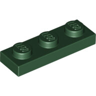 LEGO Dark Green Plate 1 x 3 3623 - 6013975 LEGO Dark Green Plate 1 x 3 3623 - 6013975