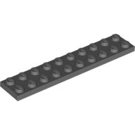 LEGO Dark Bluish Gray Plate 2 x 10 3832 - 4210678 LEGO Dark Bluish Gray Plate 2 x 10 3832 - 4210678