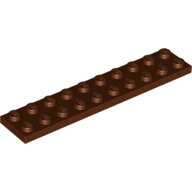 LEGO Reddish Brown Plate 2 x 10 3832 - 4211214 LEGO Reddish Brown Plate 2 x 10 3832 - 4211214