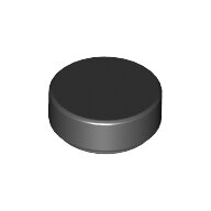 LEGO Black Tile, Round 1 x 1 98138 - 6139403 LEGO Black Tile, Round 1 x 1 98138 - 6139403