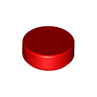 LEGO Red Tile, Round 1 x 1 98138 - 6063445 LEGO Red Tile, Round 1 x 1 98138 - 6063445