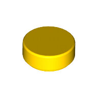 LEGO Yellow Tile, Round 1 x 1 98138 - 6070714 LEGO Yellow Tile, Round 1 x 1 98138 - 6070714