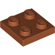 LEGO Dark Orange Plate 2 x 2 3022 - 4615606 LEGO Dark Orange Plate 2 x 2 3022 - 4615606