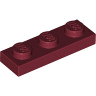 LEGO Dark Red Plate 1 x 3 3623 - 4539076 LEGO Dark Red Plate 1 x 3 3623 - 4539076