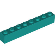 LEGO Dark Turquoise Brick 1 x 8 3008 - 6289133 LEGO Dark Turquoise Brick 1 x 8 3008 - 6289133