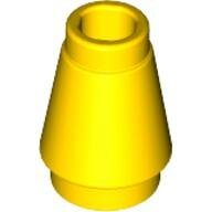 LEGO Yellow Cone 1 x 1 with Top Groove 4589b - 4525464 LEGO Yellow Cone 1 x 1 with Top Groove 4589b - 4525464